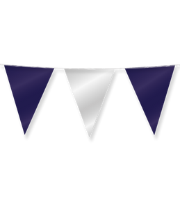 Folie Vlaggenlijn Donkerblauw/Zilver (10m)
