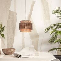 GOOD&MOJO Hanglamp Bhutan Bamboe, 25cm - Naturel