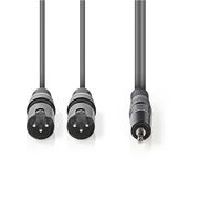 Nedis COTH15310GY30 audio kabel 3 m 2 x XLR (3-pin) Grijs - thumbnail