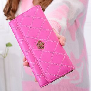 Lady Leather Crown Wallet Roze