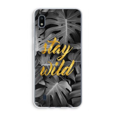 Stay wild: Samsung Galaxy A10 Transparant Hoesje