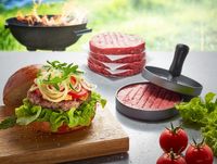 GEFU BBQ hamburgerpers Zwart, Grijs Aluminium, Kunststof - thumbnail