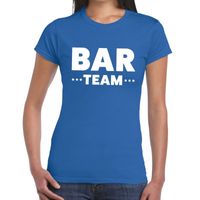 Bar Team / personeel tekst t-shirt blauw dames - thumbnail