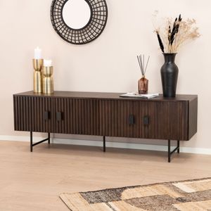 Eleonora TV-meubel 'Remi' Mangohout en metaal, kleur Bruin, 170cm