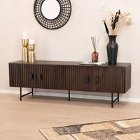 Eleonora TV-meubel 'Remi' Mangohout en metaal, kleur Bruin, 170cm