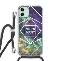 Negenduust ruimte: iPhone 11 Transparant Hoesje met koord