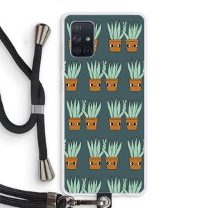 Sansevieria: Samsung Galaxy A71 Transparant Hoesje met koord