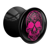 Double Flared Plug met Magic Skull Design Acryl Tunnels & Plugs