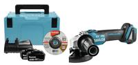 Makita DGA506RTJ Accu Haakse Slijper 125mm 18V 5.0Ah in Mbox