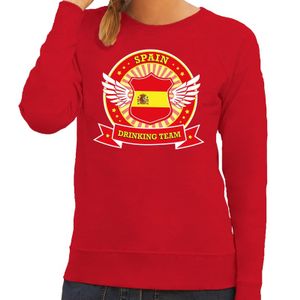 Rood Spain drinking team sweater dames 2XL  -