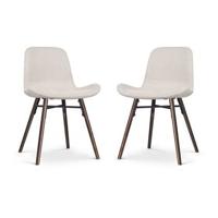 Nolon Nena-Fé Eetkamerstoelen Set van 2 - Beige - Walnoot