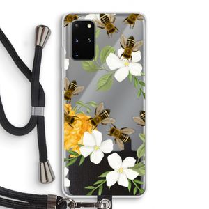 No flowers without bees: Samsung Galaxy S20 Plus Transparant Hoesje met koord