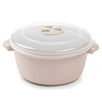 Plasticforte Magnetronschaal met deksel/ventiel - 1L - beige - kunststof - BPA vrij