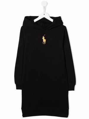 POLO RALPH LAUREN KIDS robe à logo brodé - Noir