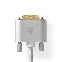 HDMI© Kabel | HDMI© Connector | DVI-D 24+1-Pins Male | 2560x1600 | Verguld | 2.00 m | Gebreid | - thumbnail