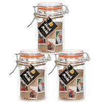 4x Weckpotten/inmaakpotten 250 ml 12 cm met beugelsluiting