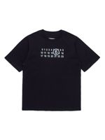 MM6 Maison Margiela Kids t-shirt en coton à motif signature - Noir