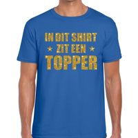 In dit shirt zit een Topper glitter tekst t-shirt blauw heren - thumbnail