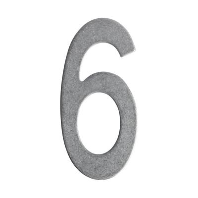 Intersteel Huisnummer 6Numbra 15cm RVS getrommeld - 0034.402046
