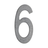 Intersteel Huisnummer 6Numbra 15cm RVS getrommeld - 0034.402046