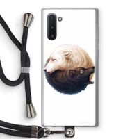 Yin Yang Wolves: Samsung Galaxy Note 10 Transparant Hoesje met koord