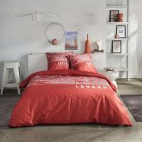 Beddengoedset - TODAY - JAVA - 2 personen - 240x220 cm - Katoen - London print - Rood