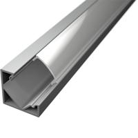 LED Strip Profiel - Velvalux Profi - Zilver Aluminium - 1 Meter - 18.5x18.5mm - Hoekprofiel - thumbnail
