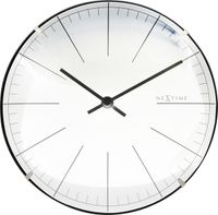 NeXtime NE-3506WI Wandklok Big Stripe Ø20 Glas Wit - thumbnail