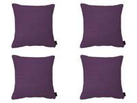 Sierkussen met paspel ca. 45x45 cm Panama purple (4 stuks) Madison - Madison