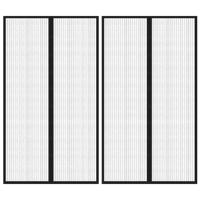 VidaXL Insectendeurgordijnen 2 st magnetisch 200x80 cm zwart