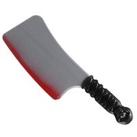 Groot killer cleaver mes - plastic - 38 cm - Halloween verkleed wapens - met bloed - thumbnail