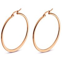 Hoop Oorringen Cilla Jewels Edelstaal Rose-50mm