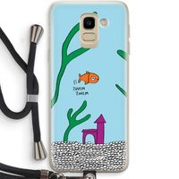 Aquarium: Samsung Galaxy J6 (2018) Transparant Hoesje met koord