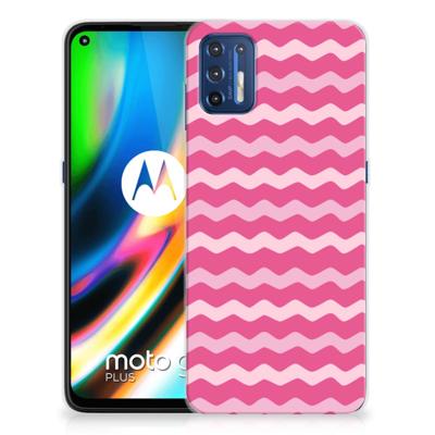 Motorola Moto G9 Plus | TPU bumper | Waves Pink