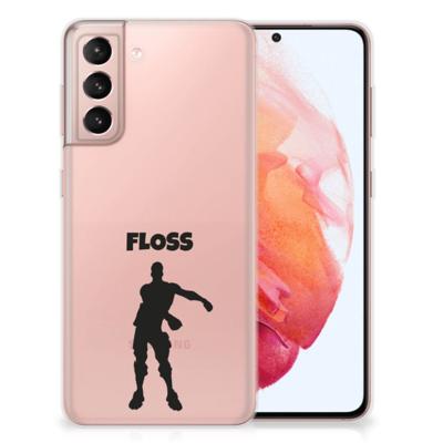 Samsung Galaxy S21 Telefoonhoesje met Naam Floss Samsung Galaxy S21 Telefoonhoesje met Naam Floss