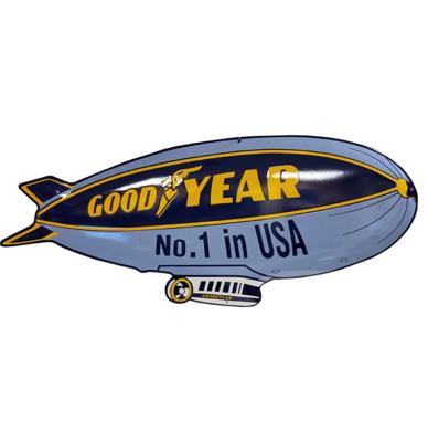 Goodyear Zeppelin Emaille Bord - 100 x 45 cm