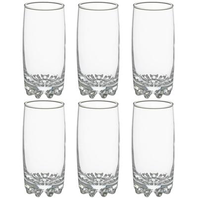Secret de Gourmet Longdrink glazen Tin - 6x stuks - 380 ml - sap/water/drinkglazen