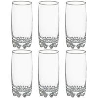 Secret de Gourmet Longdrink glazen Tin - 6x stuks - 380 ml - sap/water/drinkglazen