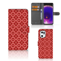 OPPO Find X5 Pro Telefoon Hoesje Batik Rood