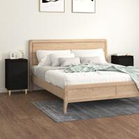 Nachtkastjes 2 st 40x35x70 cm bewerkt hout zwart - thumbnail