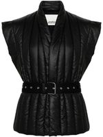 ISABEL MARANT gilet matelassé à taille ceinturée - Noir