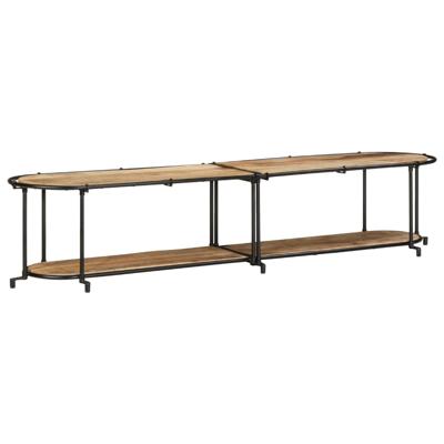 Tv-meubel 200x42x40 cm massief ruw mangohout