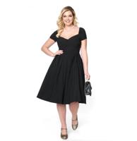Unique Vintage Midge Dress Black-XXL