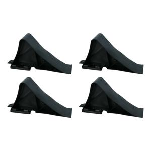 Wielkeg - 4x - zwart - kunststof - 10 x 11 cm - voor aanhangers/caravans