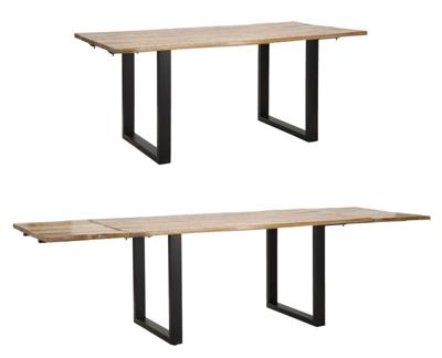EETTAFELRAND -UITSCHUIFBAAR- CM 180X90X77-TOTALE LENGTE 280 (MANGOHOUT)