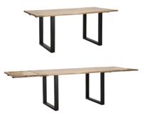 EETTAFELRAND -UITSCHUIFBAAR- CM 180X90X77-TOTALE LENGTE 280 (MANGOHOUT)