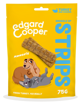 Edgard & Cooper Strips Kalkoen&Kip hondensnacks 75 gram Edgard & Cooper Strips Kalkoen&Kip hondensnacks 75 gram