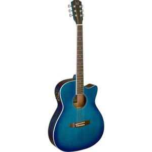 J.N Guitars Bessie BES-ACE Transparent Blue Burst elektrisch-akoestische westerngitaar