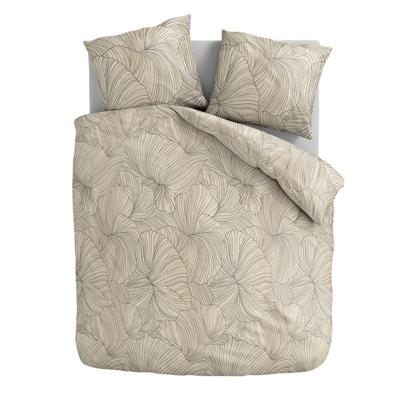 Dekbedovertrek Petal Lines - Lits-Jumeaux (240x220 Cm) - Beige Microvezel - Patroon - Zydante - Dekbed-Discounter.nl