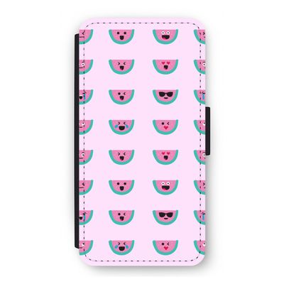 Smiley watermeloenprint: iPhone 12 Pro Flip Hoesje